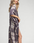 Tie Dye with Crochet Accent Kimono