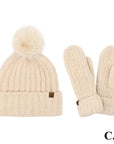Yarn Hat and Mitten Set