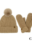 Yarn Hat and Mitten Set