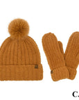 Yarn Hat and Mitten Set