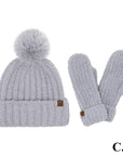 Yarn Hat and Mitten Set