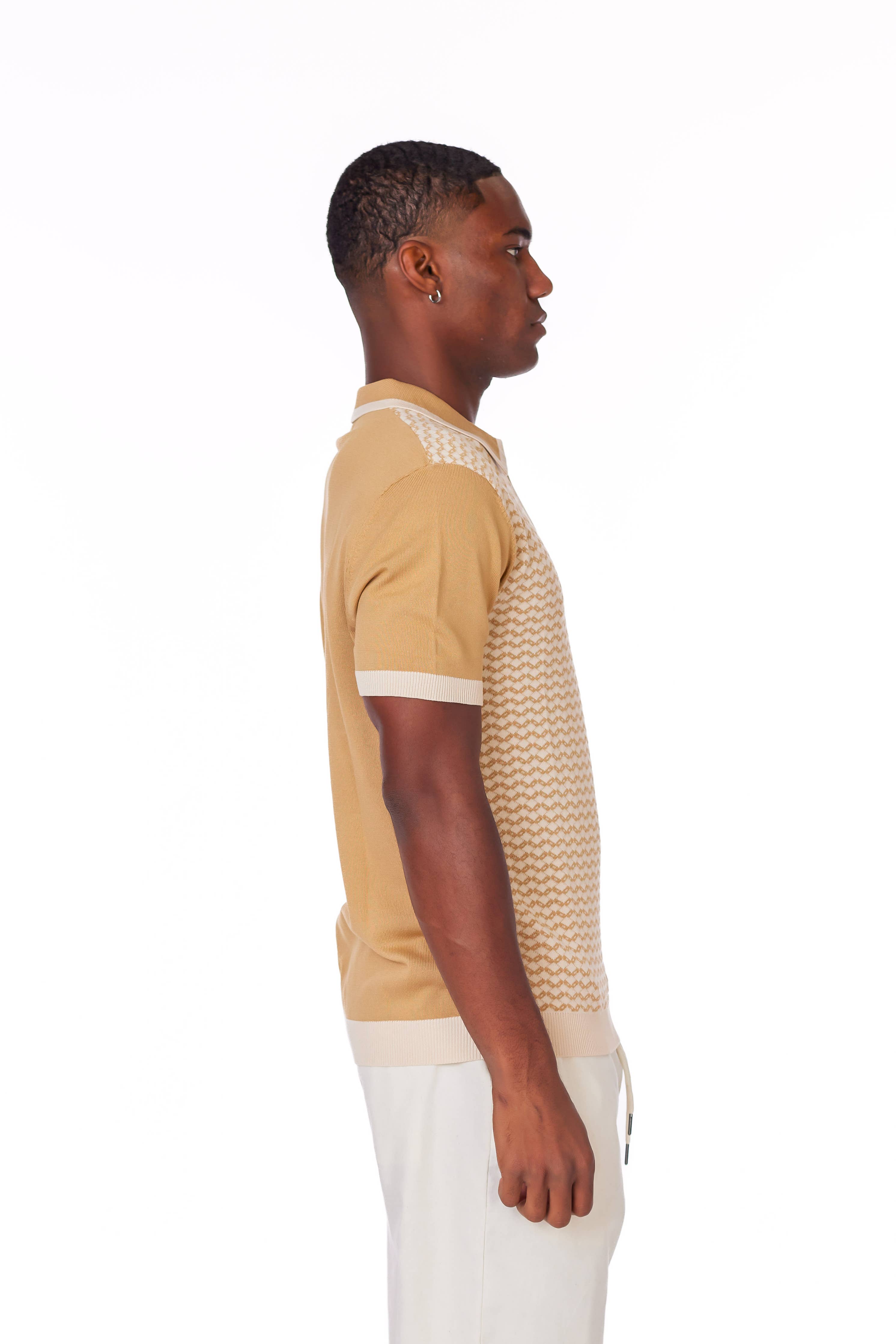 Men's Textured Polo Shirt