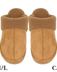 Faux Suede Sherpa Slippers