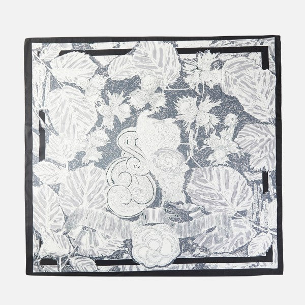 Abstract Floral Print Bandana Scarf