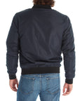 Lewis Sherpa Lined Bomber Jacket - Navy
