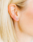 Screwback Stud Earrings - Tally - Silver