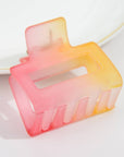 French Matte Gradient Square Medium Hair Claw Clips
