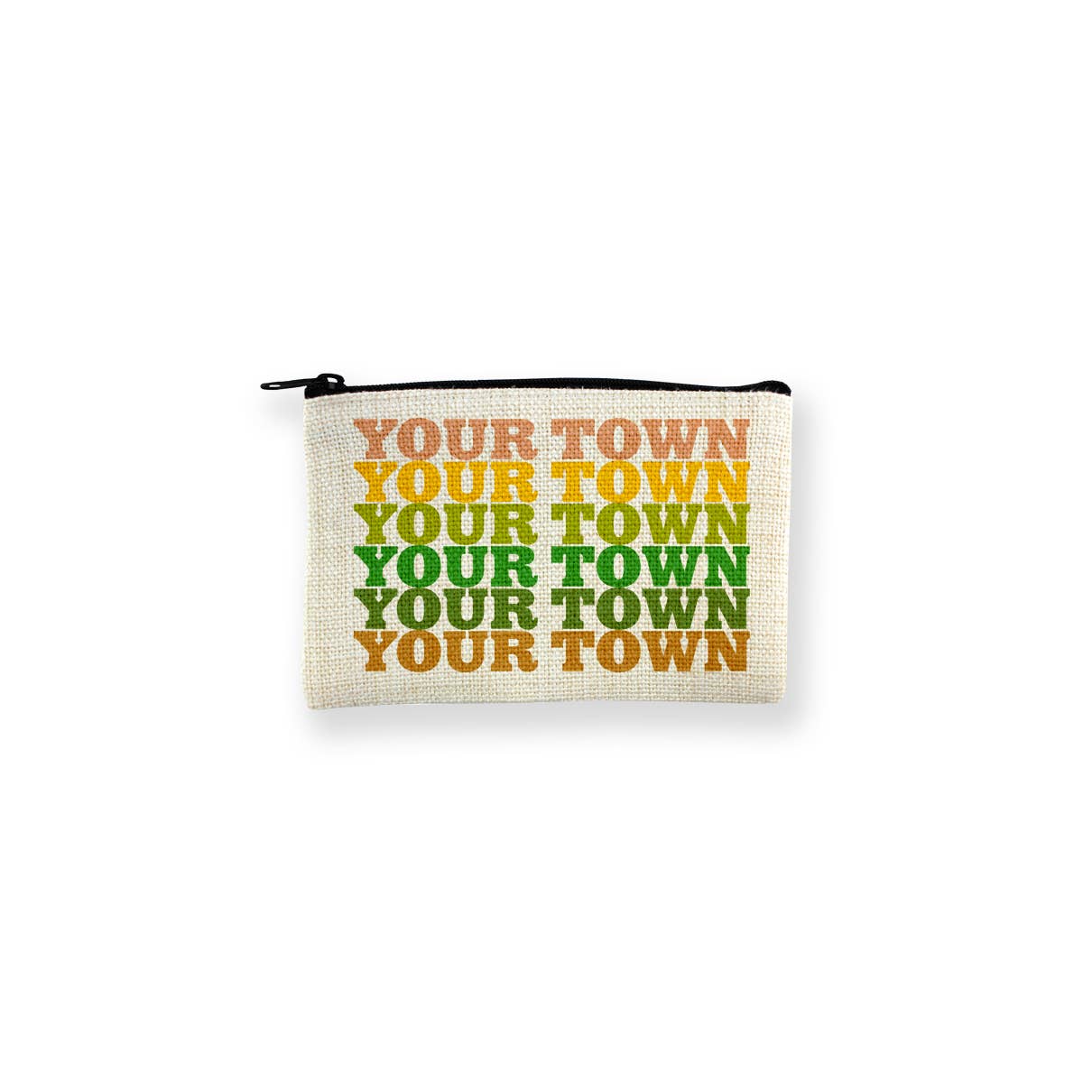 Personalized City Small Zip Pouch - Supergraphics Name Drop