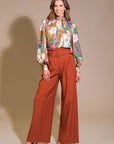 Retro bow tie neck blouse
