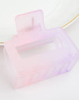French Matte Gradient Square Medium Hair Claw Clips