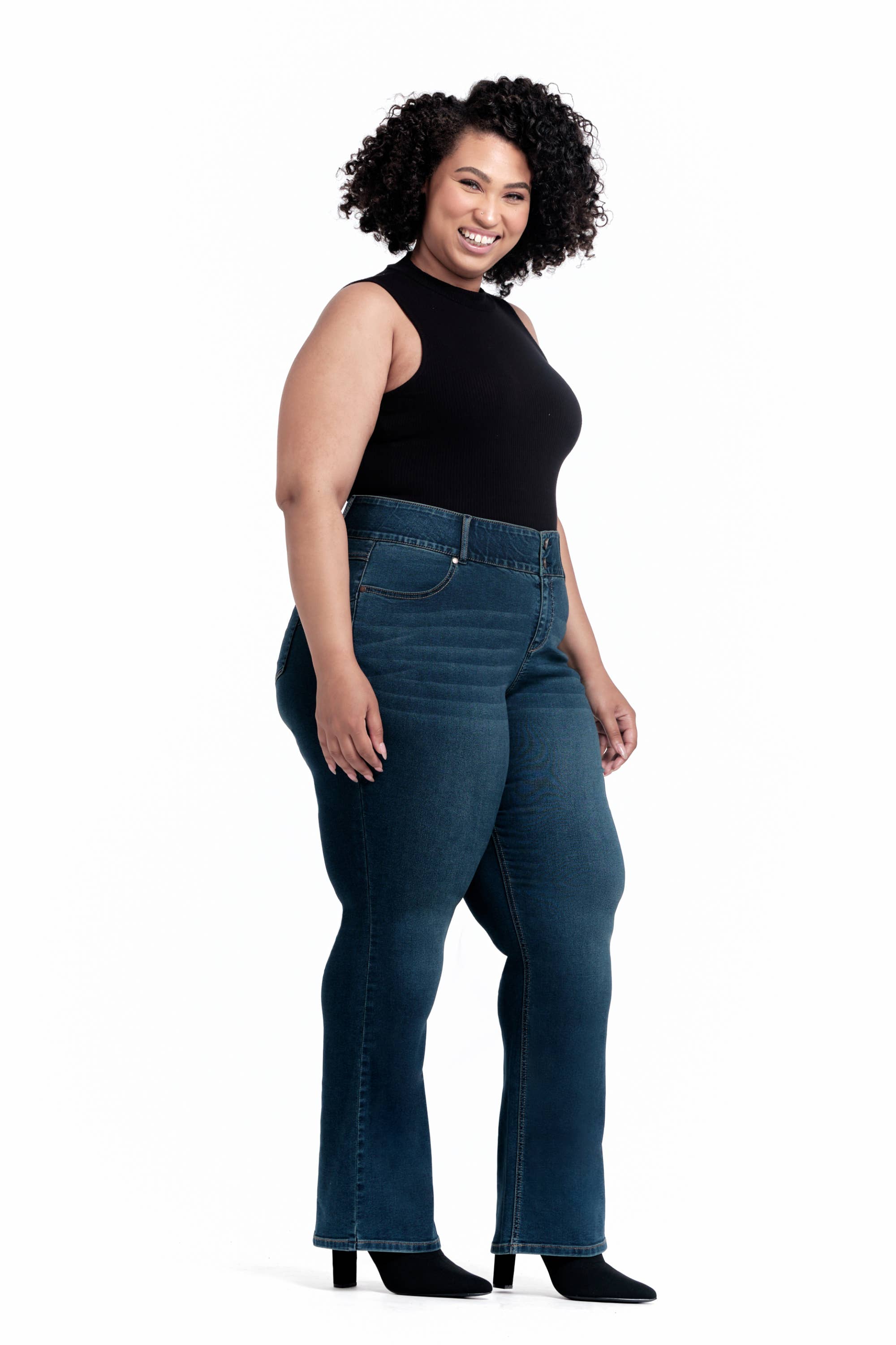 PLUS 32" SHAPEWEAR HIGH-RISE BOOTCUT