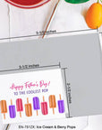 Ice Cream & Berry Pops, Greeting Card (