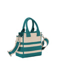 Color block striped tote crossbody