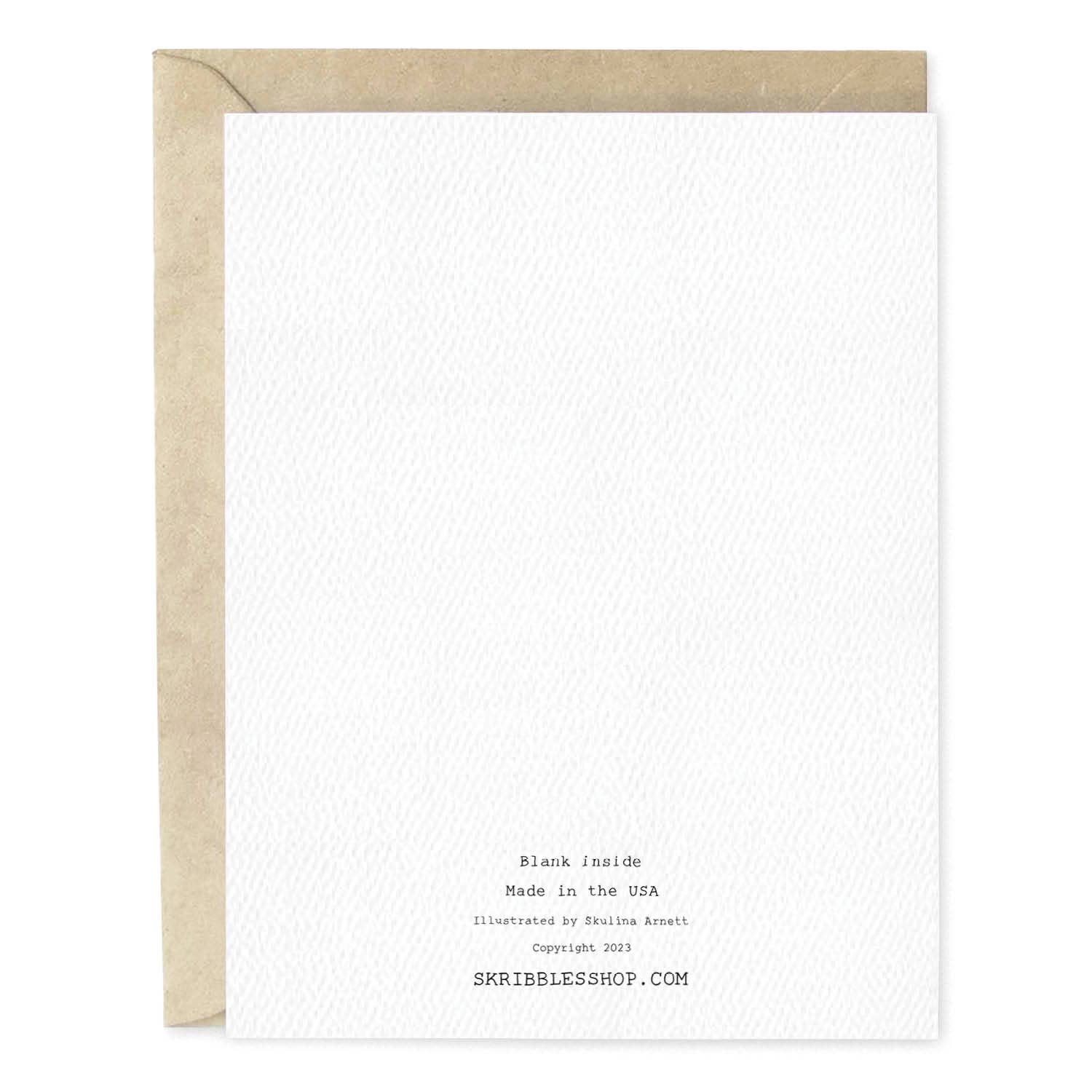 Au Revoir Balloon Miss You Hand-Illustrated Greeting Card