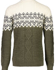 Cable Sweater with two color yolk