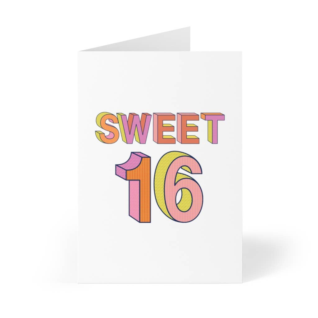 16th Birthday Card Sweet 16 Funny Milestone Greeting Cards