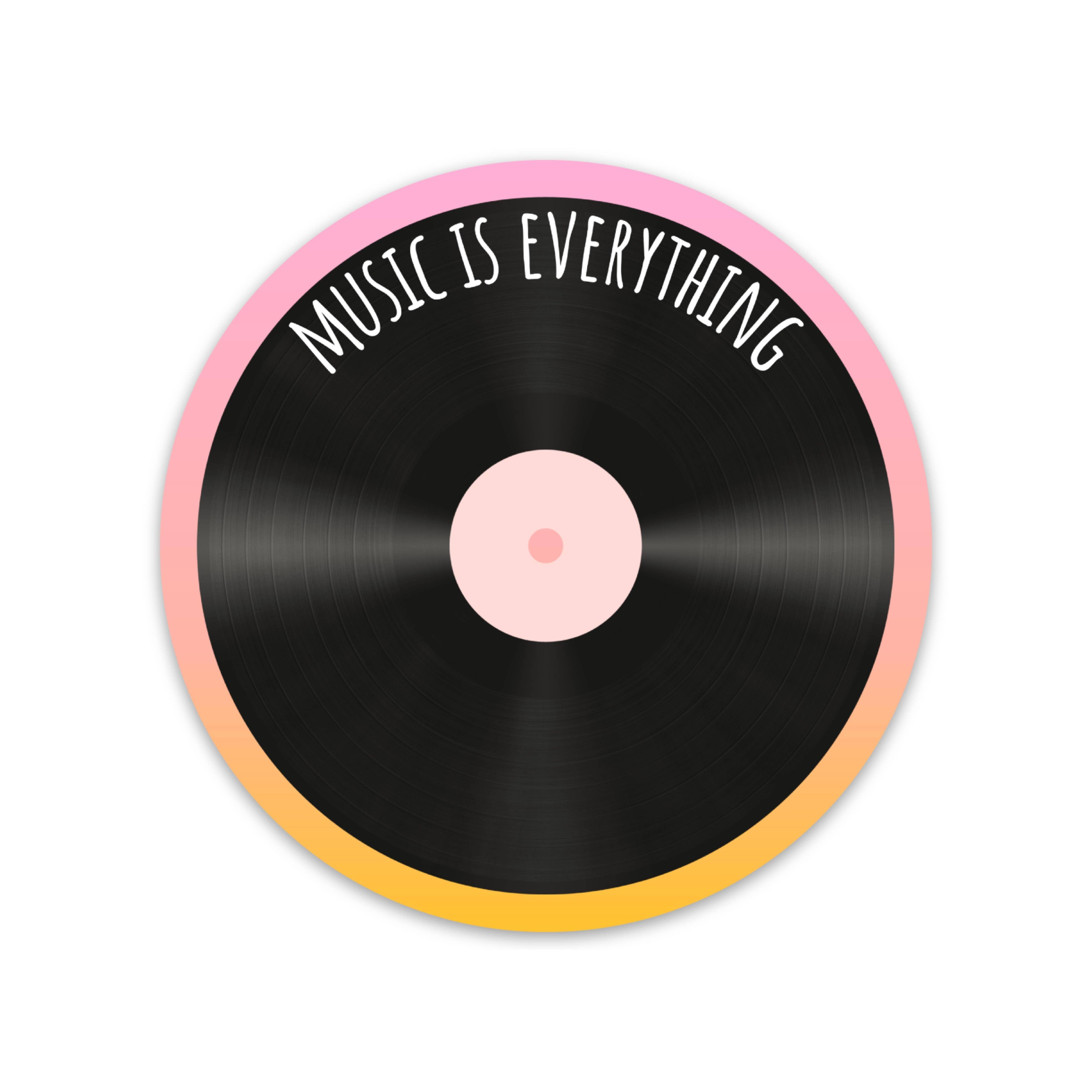 Vinyl Record Sticker Indie Music Lover Retro Stickers