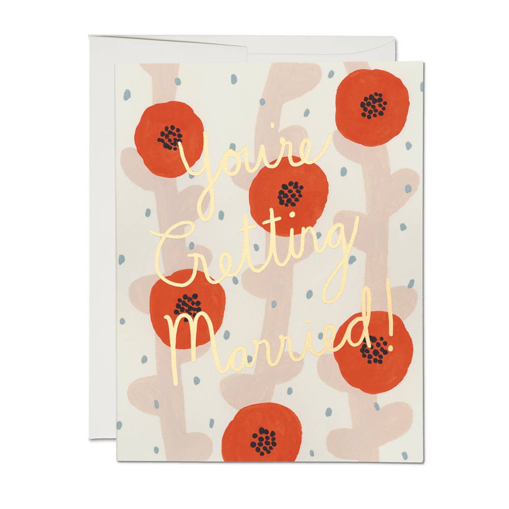 Wedding Poppies Greeting Card