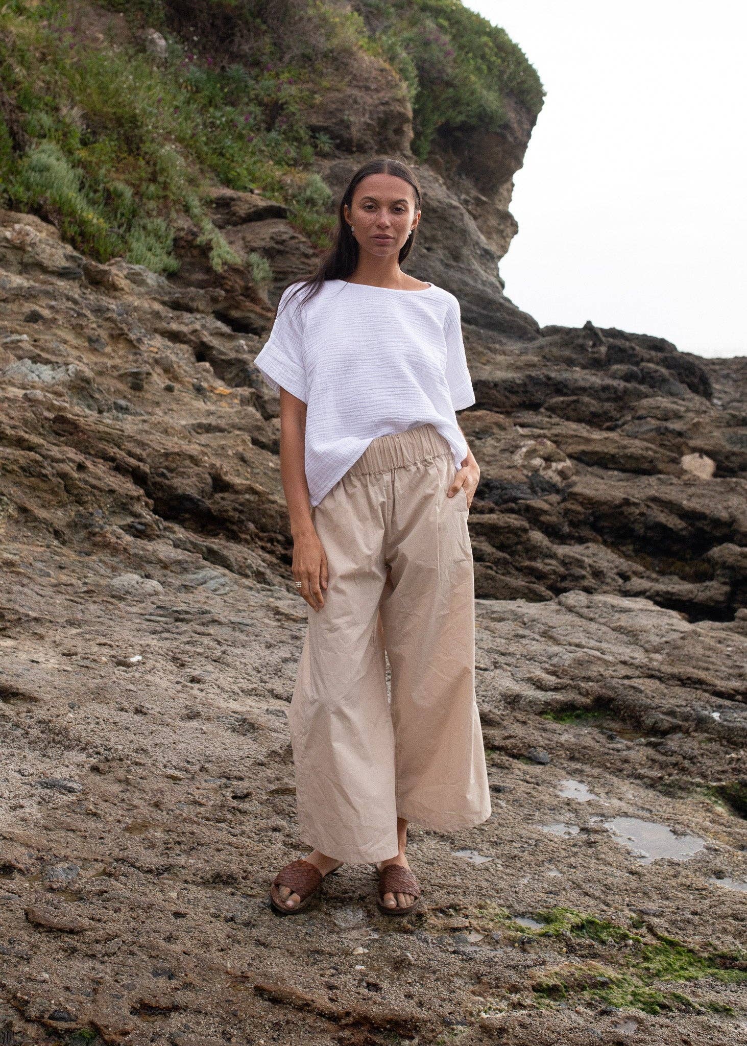 Crop Poplin Pant
