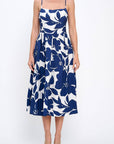 Made in USA Floral Print Midi Sleeveless Dress with Pockets