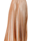Velour Pleated Midi Skirt