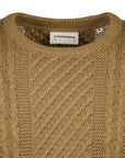 Cable Knit Style Cotton Sweater