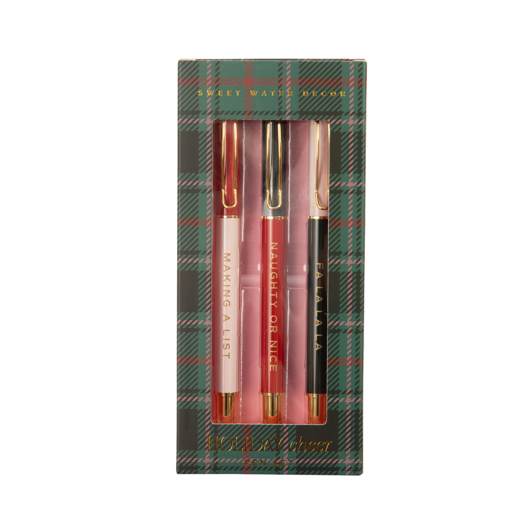 Holiday Cheer Metal Pen Set - Stocking Stuffers, Gifts