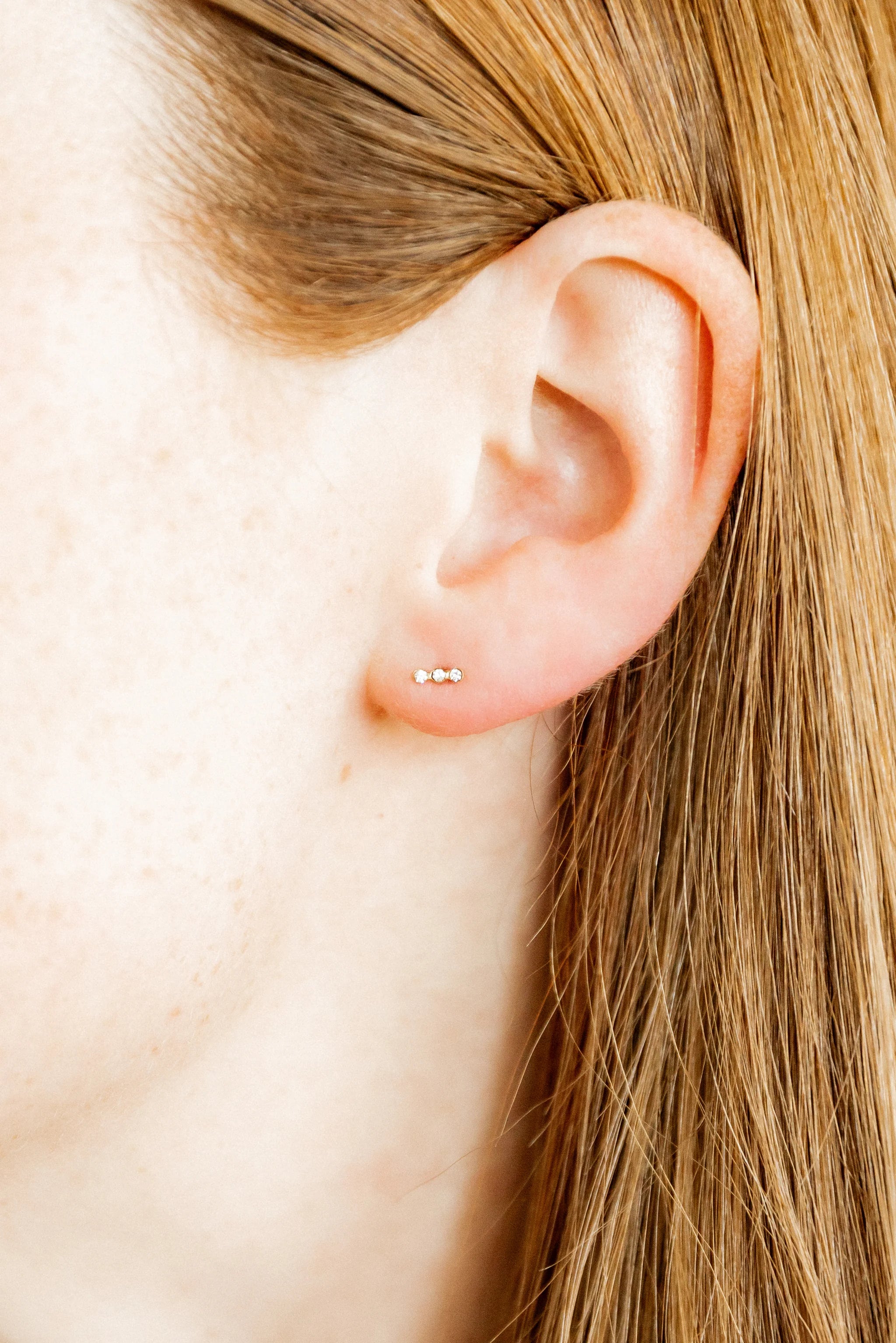 Hazel Screw Back Studs- hypoallergenic