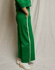 Mikos Wideleg Pant with Stripe