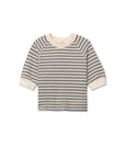 Stripe Short Sleeve Raglan Sweatshirt - Perfect White Tee