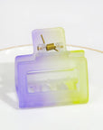 French Matte Gradient Square Medium Hair Claw Clips