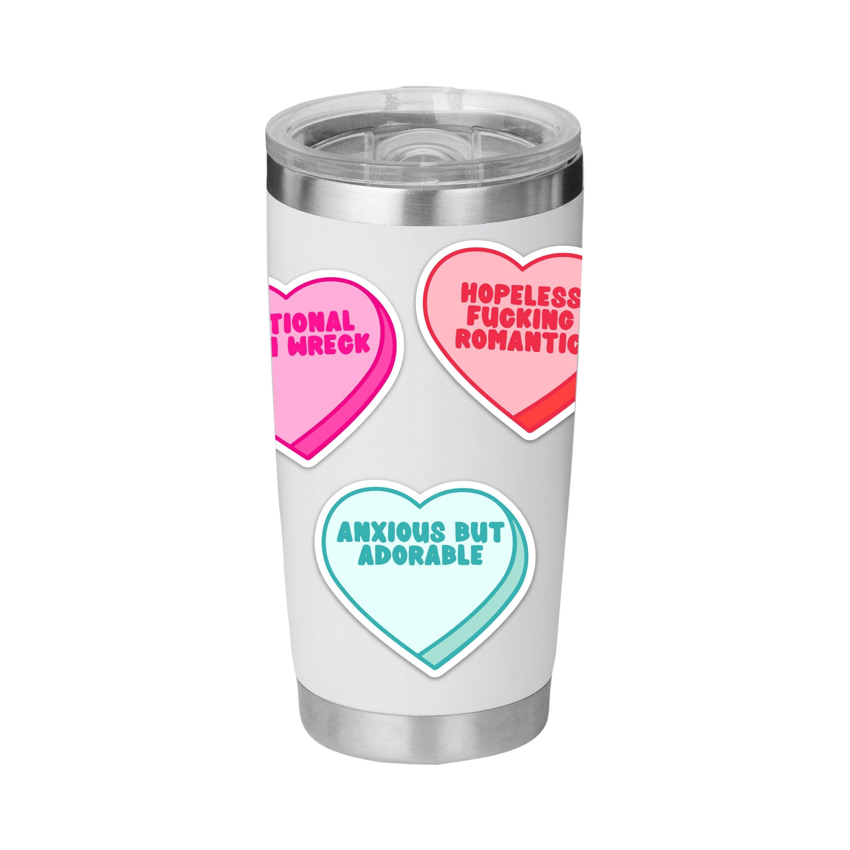 Funny Anxiety Sticker Heart Vinyl Sticker Mental Health Gift