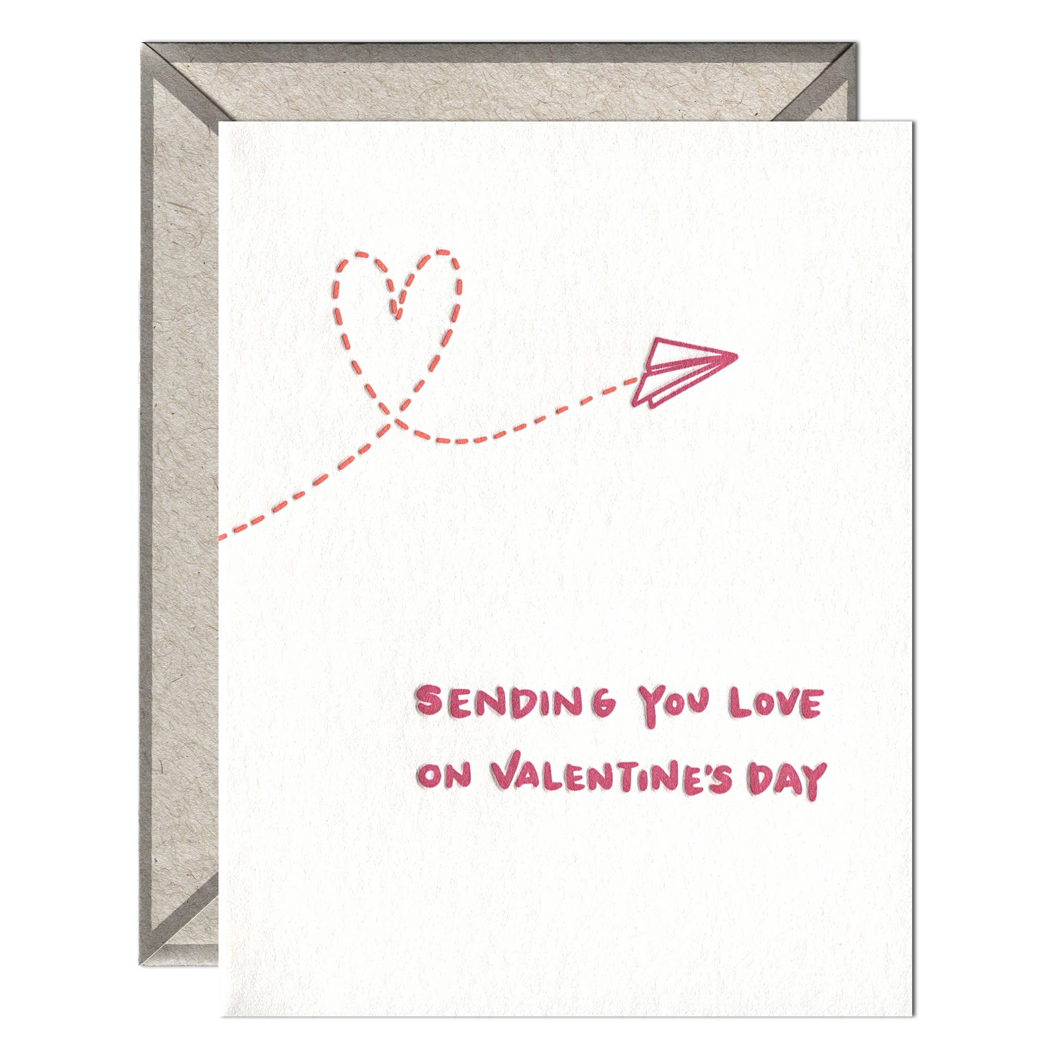 Paper Airplane Valentine - Valentine's Day card