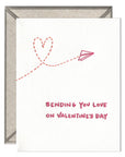 Paper Airplane Valentine - Valentine's Day card