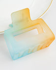 French Matte Gradient Square Medium Hair Claw Clips