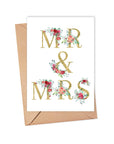 Mr and Mrs Wedding Card - Newlyweds Card - Just Married Card