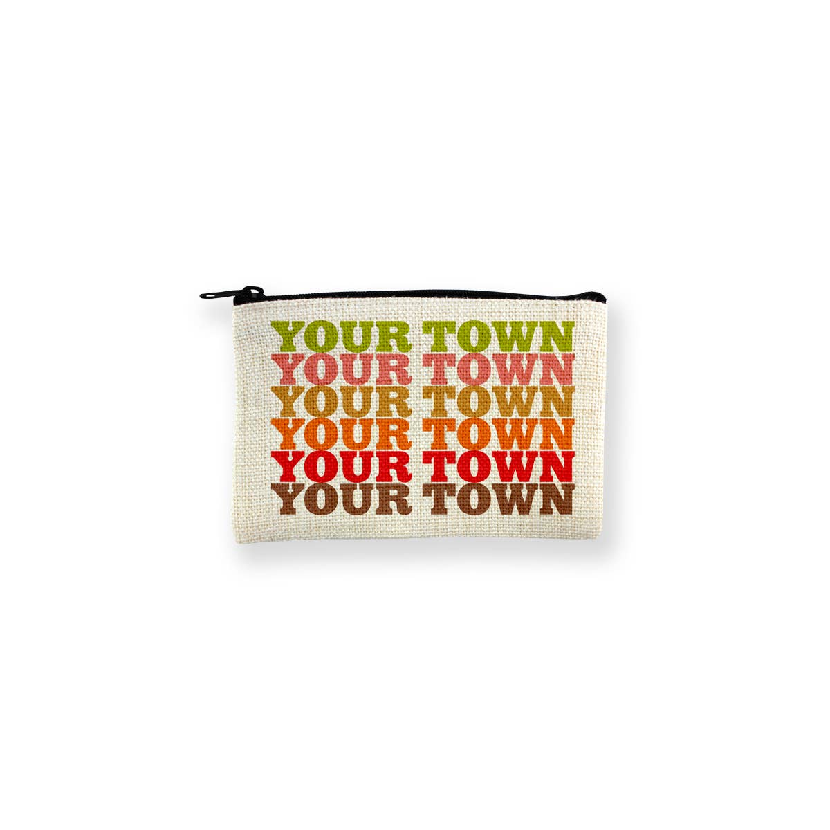 Personalized City Small Zip Pouch - Supergraphics Name Drop