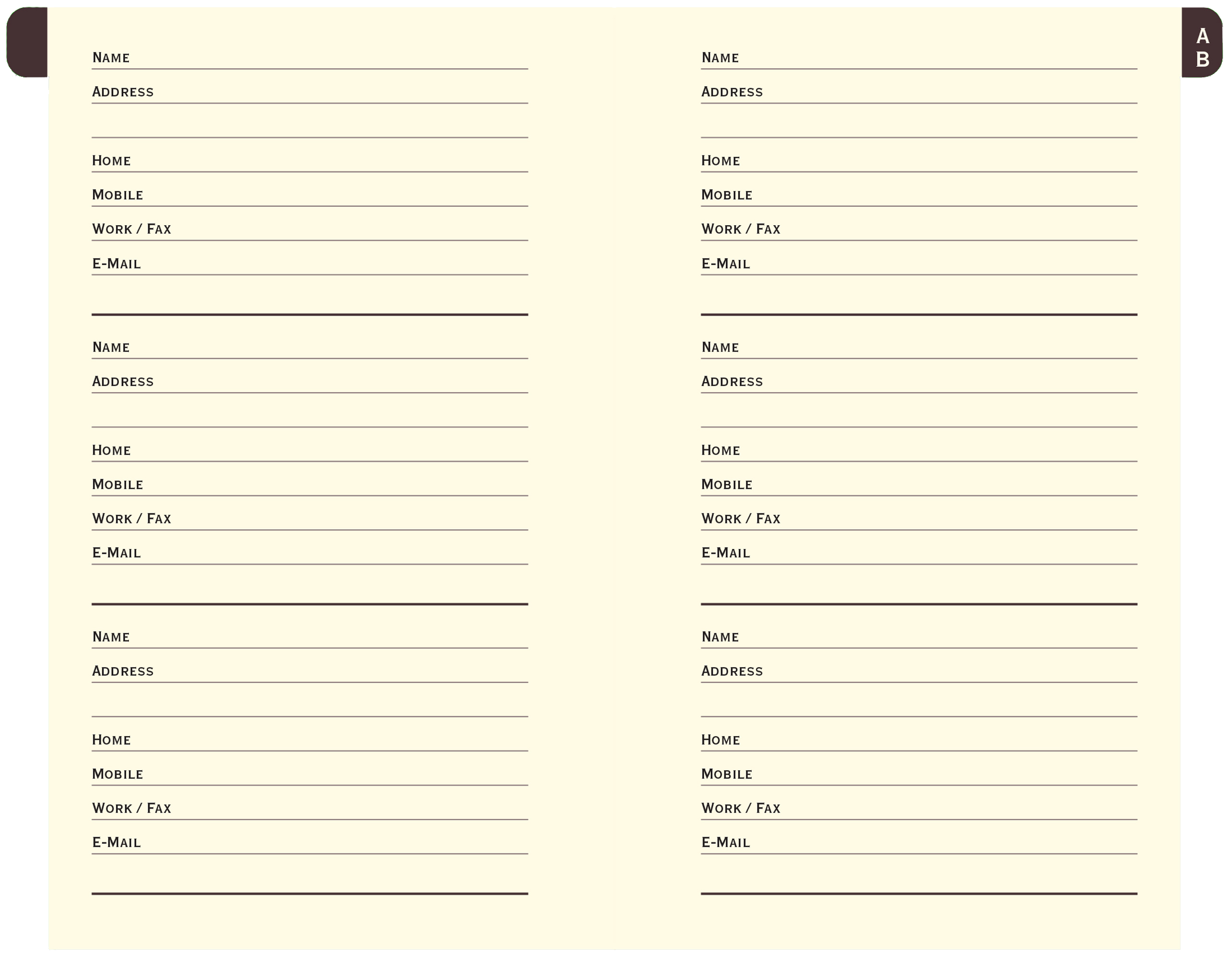 Butterflies Address Book