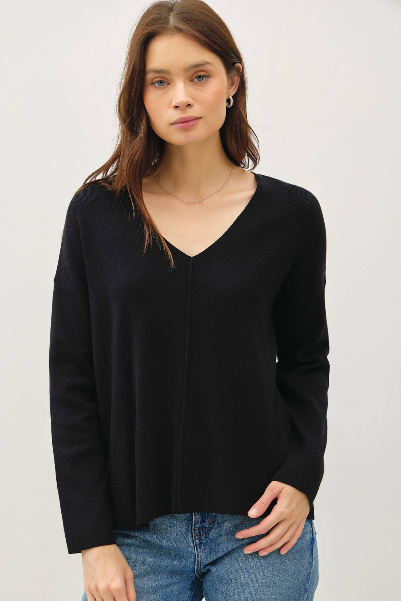 Relaxed V-neck Sweater