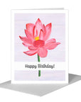 Happy Birthday Lotus Blossom Card