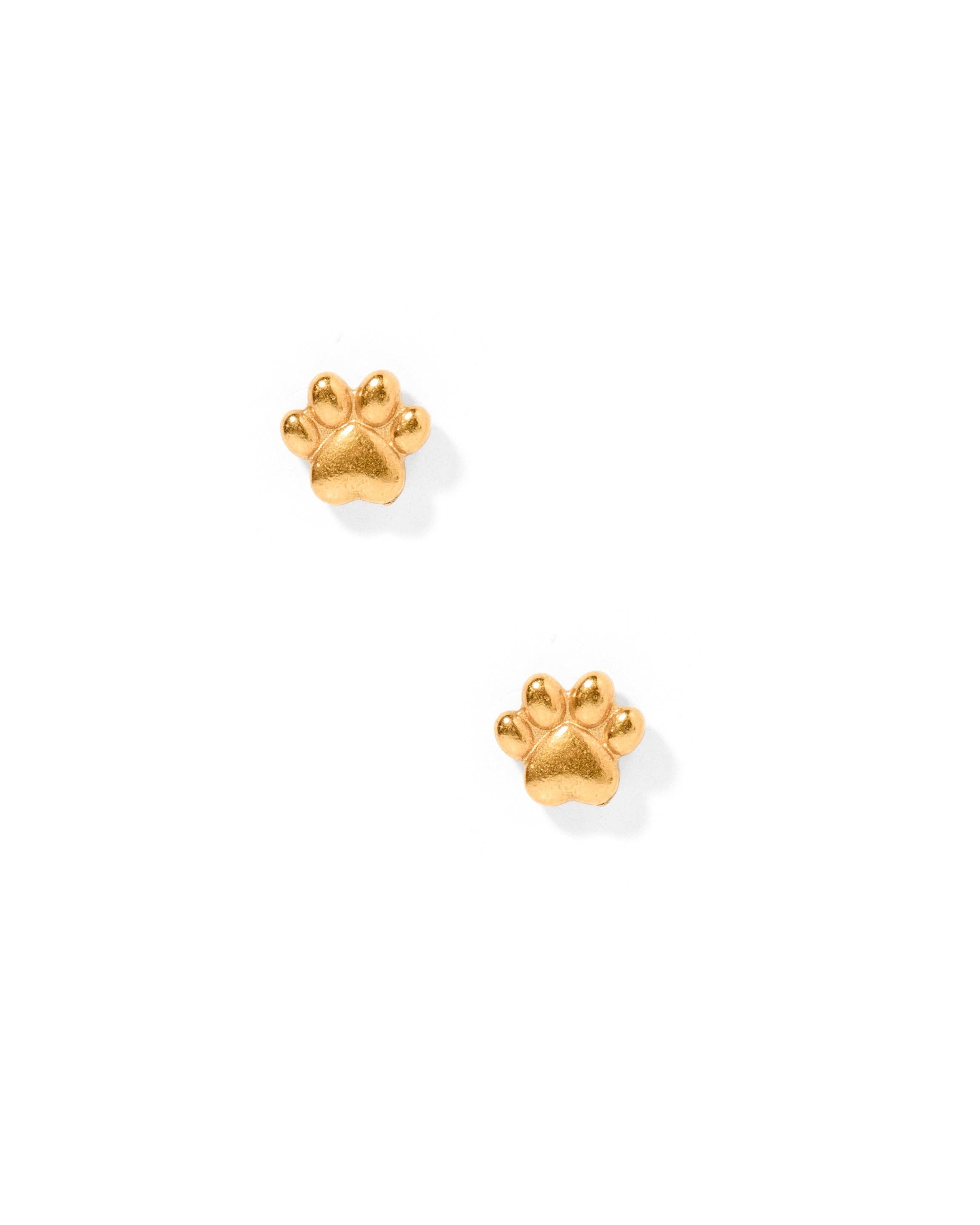 Screwback Stud Earrings - Paw Print