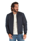 Lewis Sherpa Lined Bomber Jacket - Navy