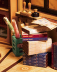 DIY Miniature House Book Nook Kit: Bookstore