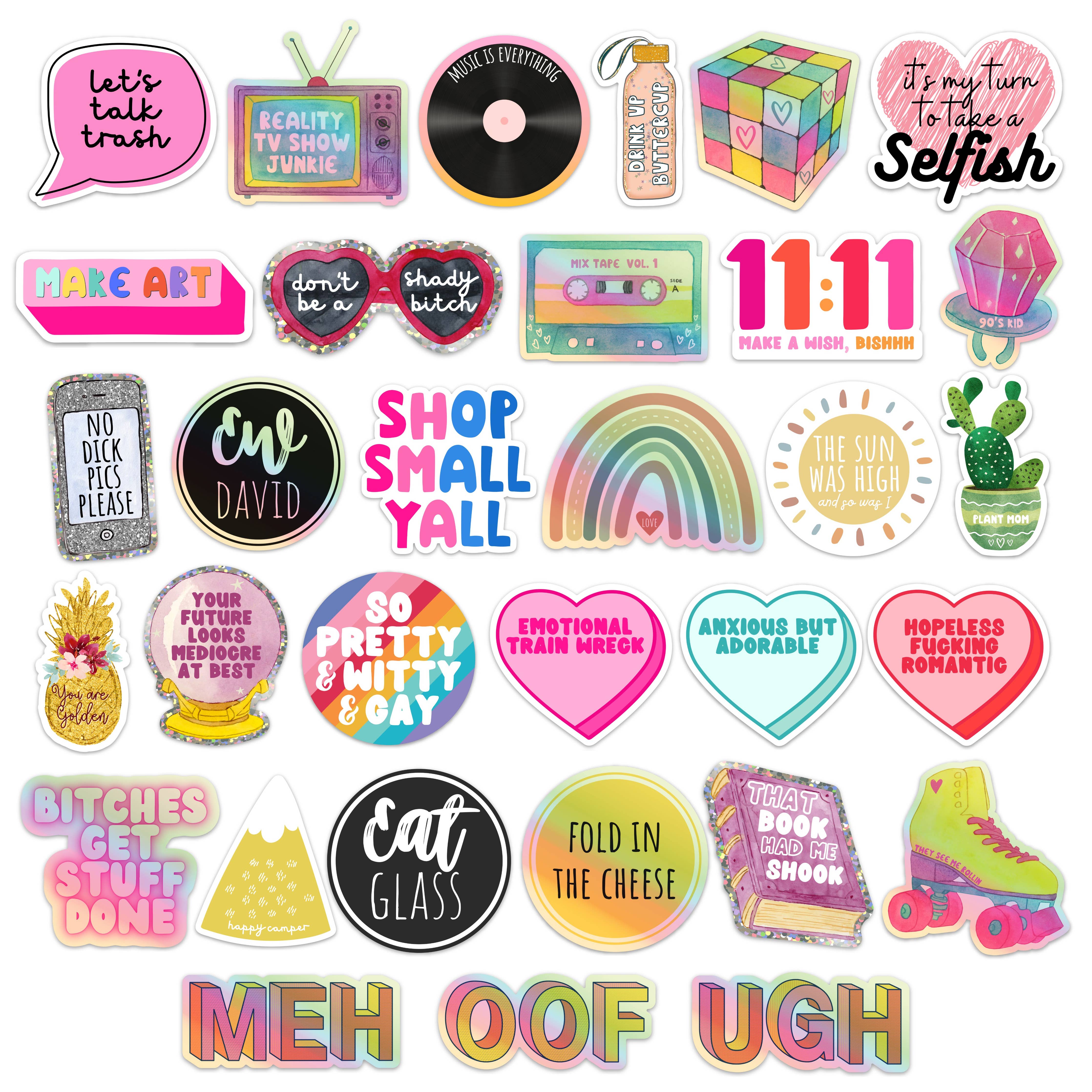 Funny Anxiety Sticker Heart Vinyl Sticker Mental Health Gift