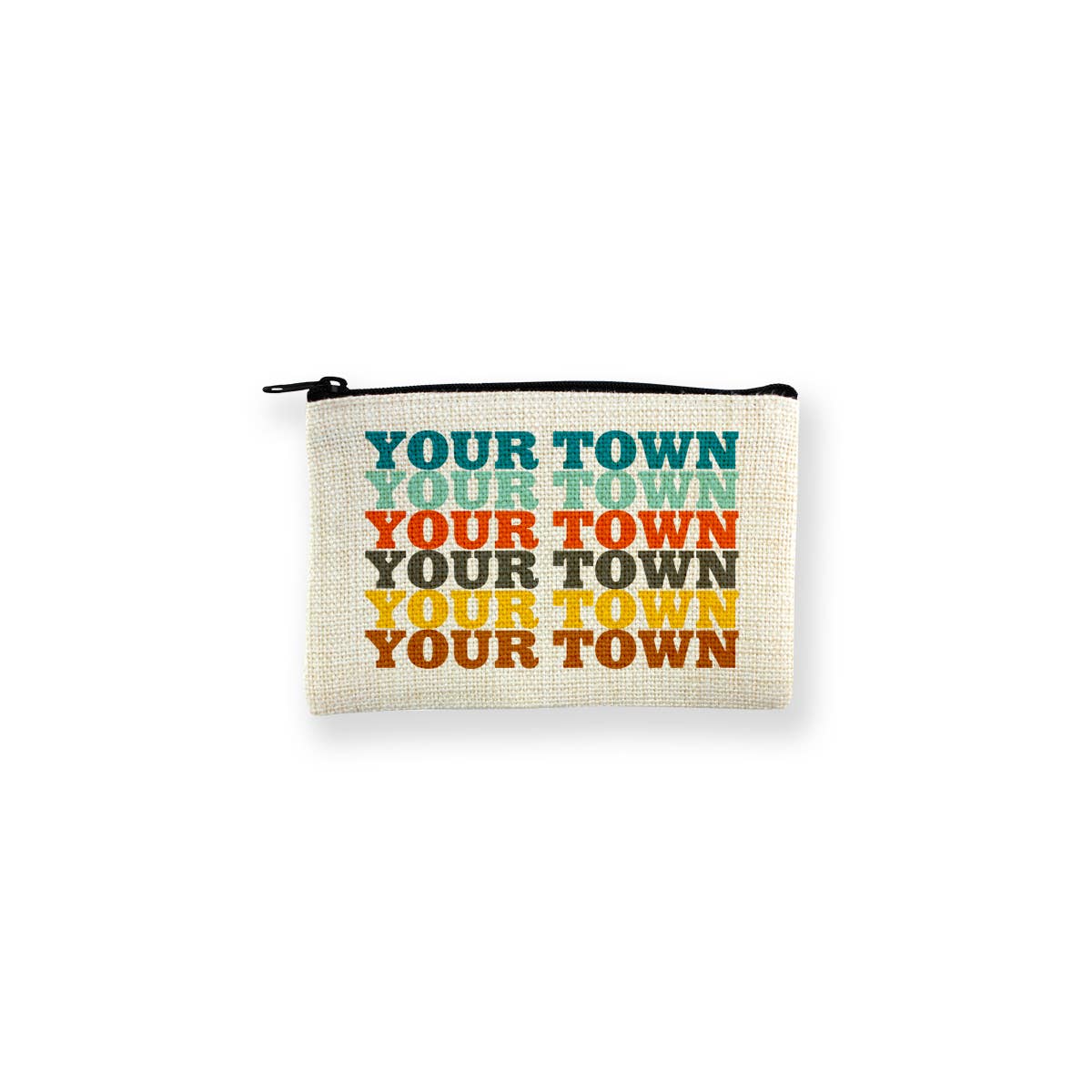Personalized City Small Zip Pouch - Supergraphics Name Drop