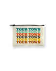 Personalized City Small Zip Pouch - Supergraphics Name Drop