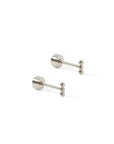 Screwback Stud Earrings - Tally - Silver