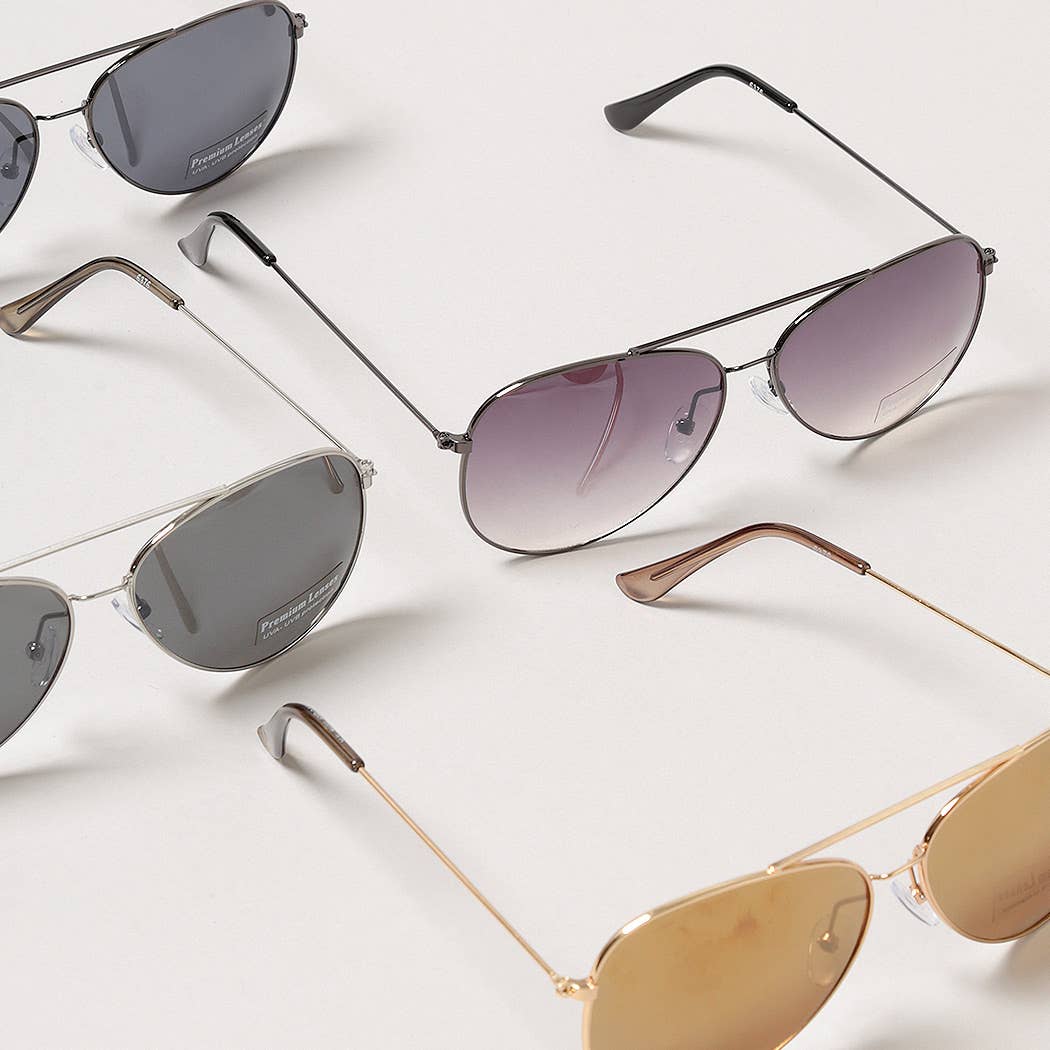 Tinted Aviator Sunglasses