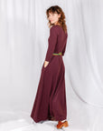 Mumbai Maxi Dress Eggplant Rib Knit