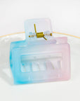 French Matte Gradient Square Medium Hair Claw Clips